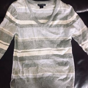 blue and grey sweater